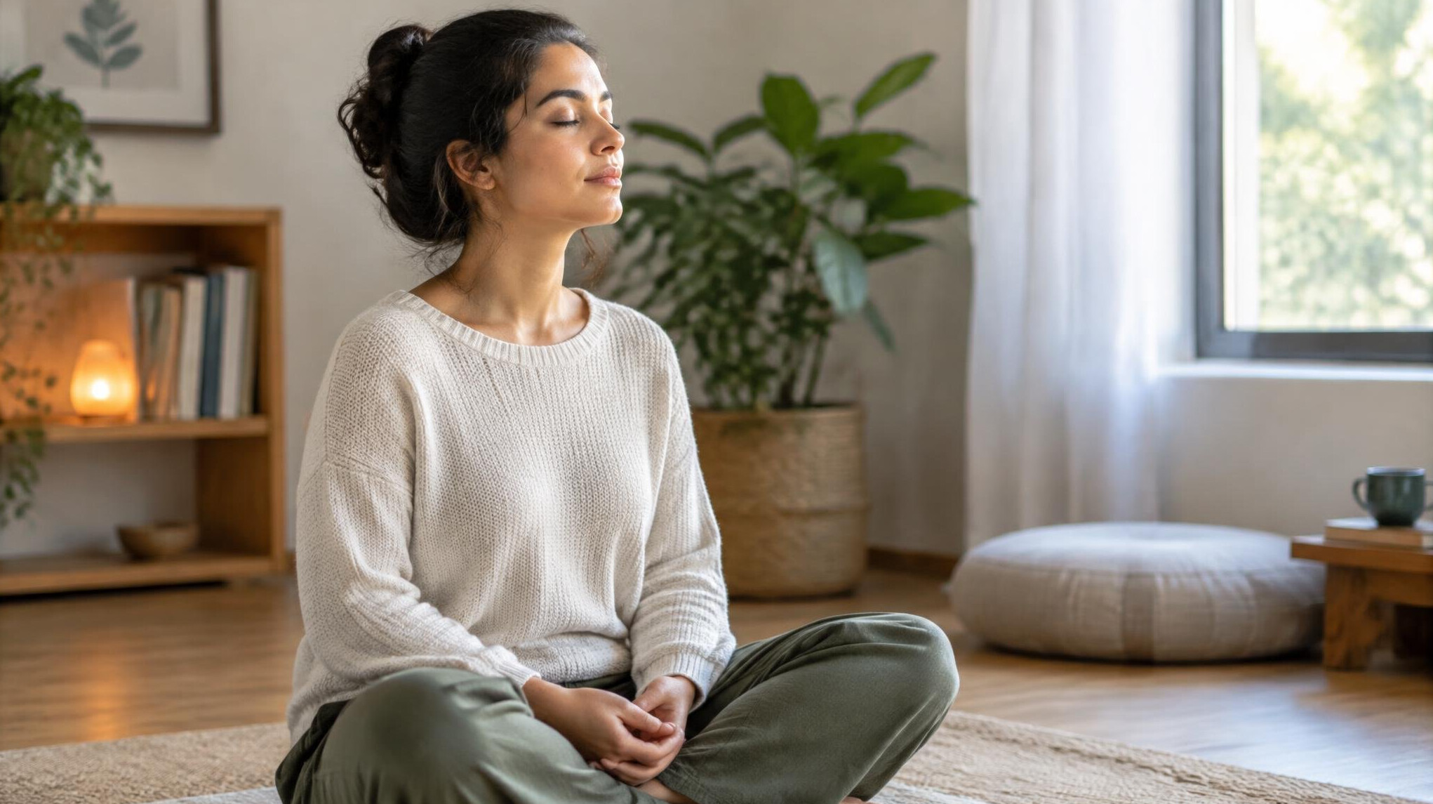 woman in thoughtful pose