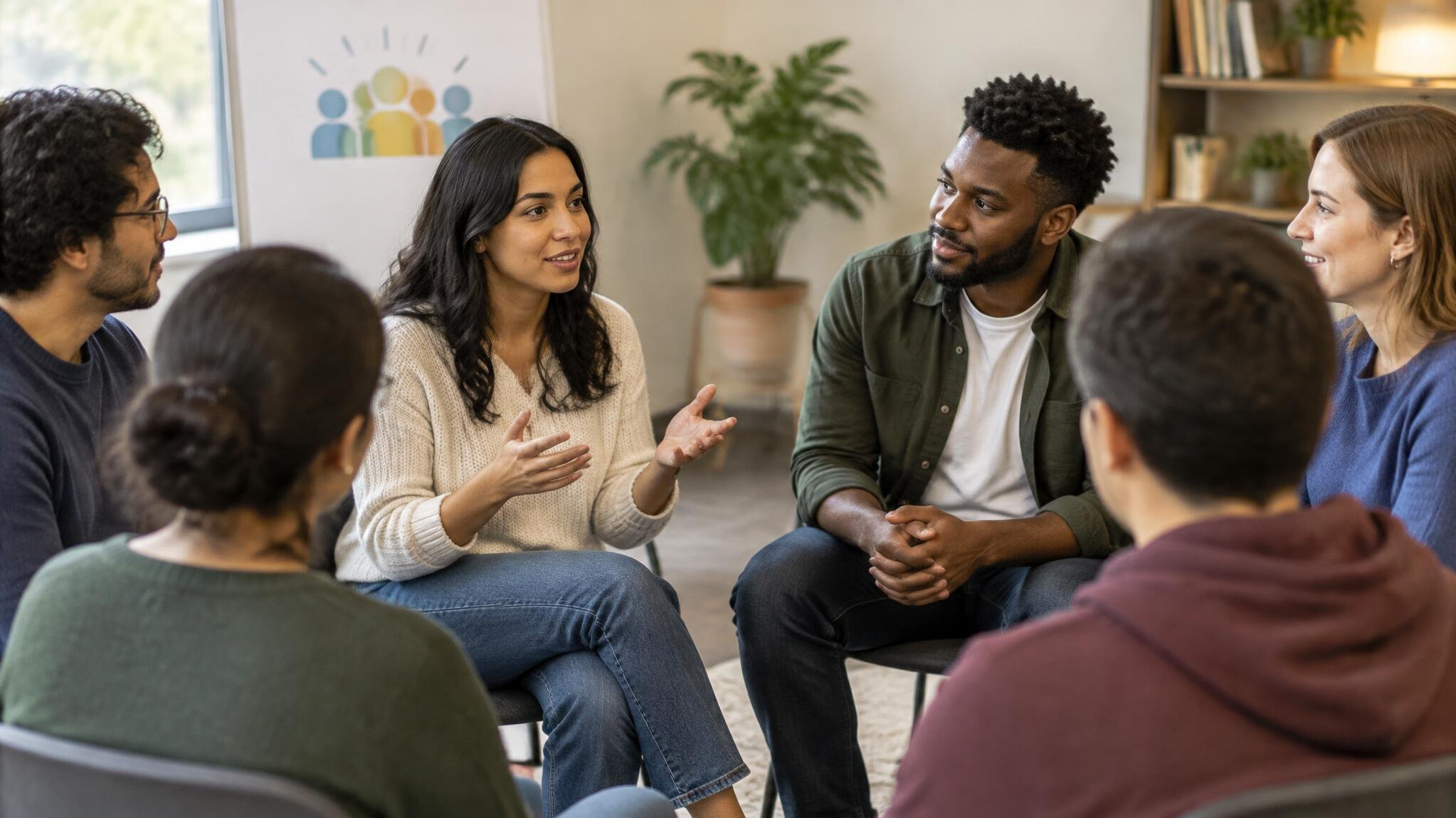 group discussion in workshop
